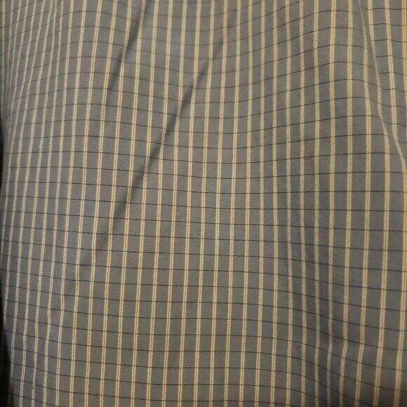 Banana Republic Mens Sz M Blue Check Long Sleeve Dress Shirt - Picture 3 of 8